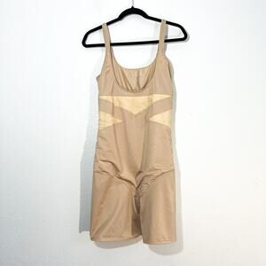 Cacique Shapewear Open Bust Thigh Shaper Womens 22/24 Slimming Bodysuit